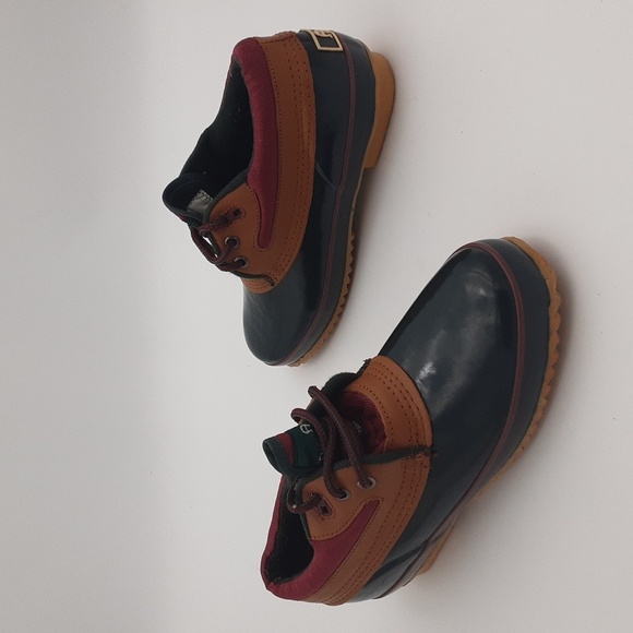 Vintage Etienne Agner ankle snow rain boots leather rubber Lace-up women 7 y2k - Picture 2 of 11